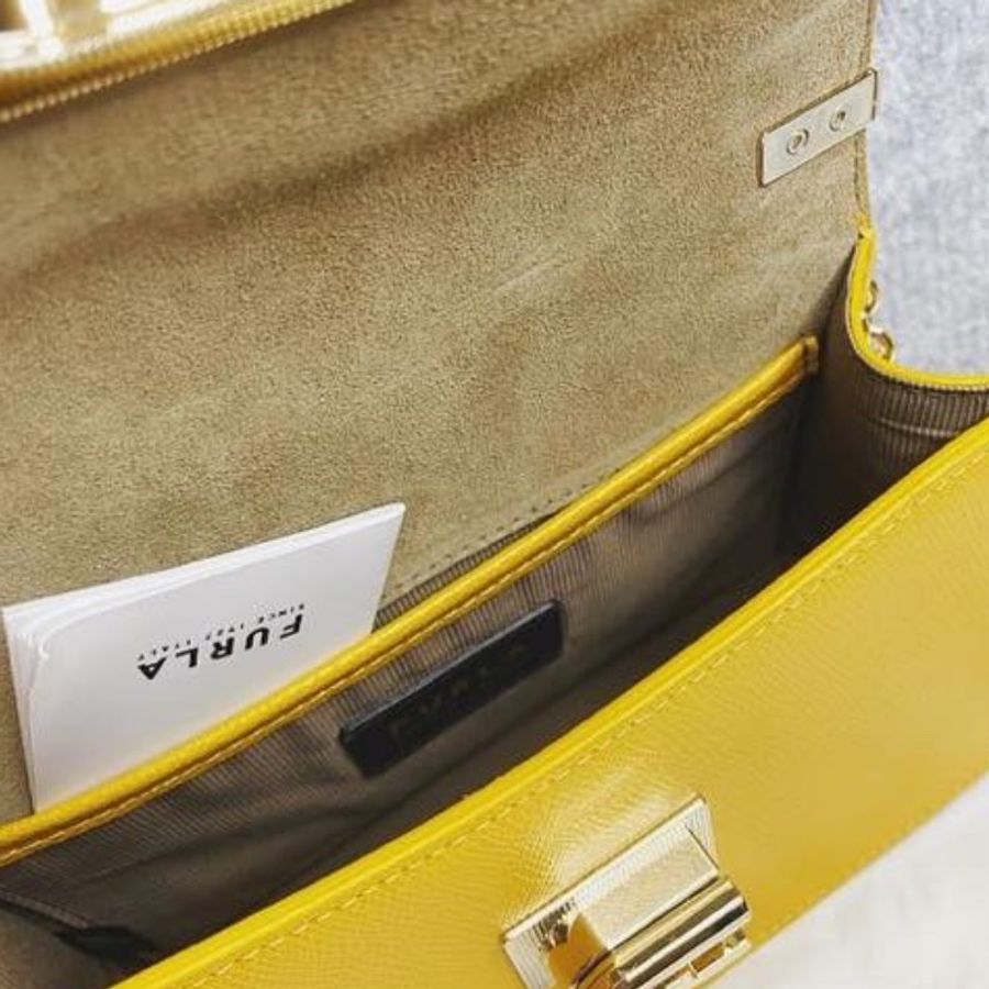 FURLA 肩斜背包款 🛍（黃色）-5