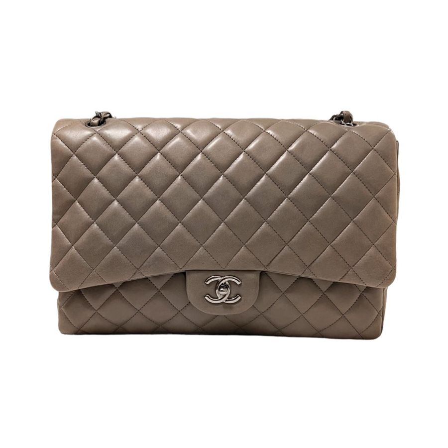 🍒CHANEL Flap Maxi大象灰包 2F230501-1-0