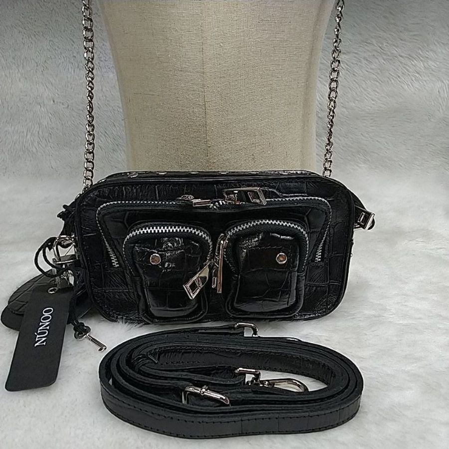 Núnoo#HELENA CROCO - Handbag#鱷魚壓紋#牛皮-3