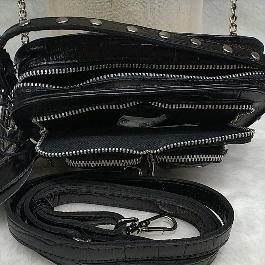 Núnoo#HELENA CROCO - Handbag#鱷魚壓紋#牛皮-5