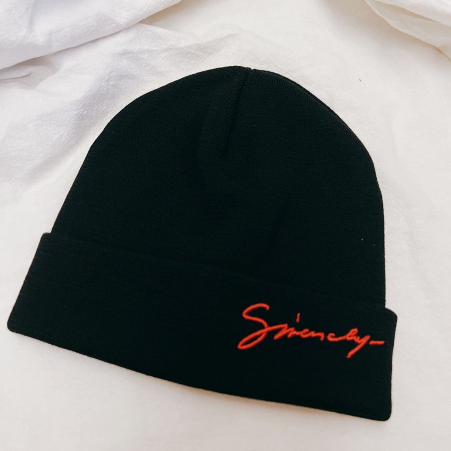 givenchy logo 羊毛帽Ribbed Logo Wool Beanie-3