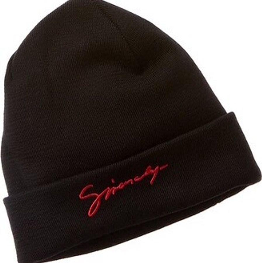 givenchy logo 羊毛帽Ribbed Logo Wool Beanie-6
