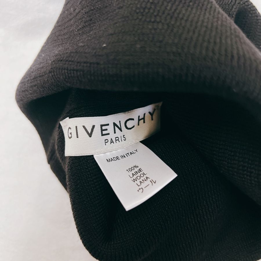 givenchy logo 羊毛帽Ribbed Logo Wool Beanie-11
