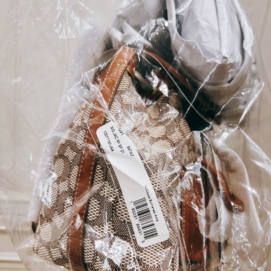 特價‼️Coach RIYA 21 經典 SIGNATURE 緹花面料後背包-7
