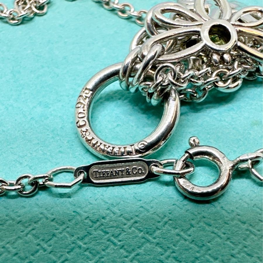 TIFFANY&Co 三彩寶石純銀項鍊-8