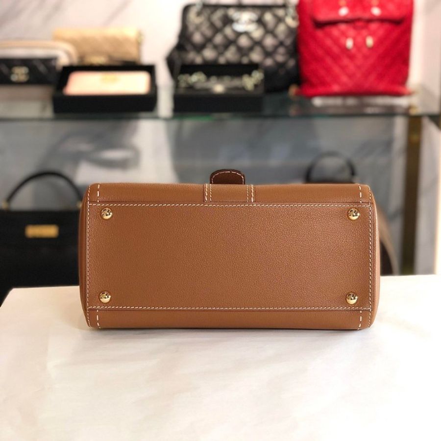 Delvaux 牛皮手提兩用包 駝色//全新商品-3