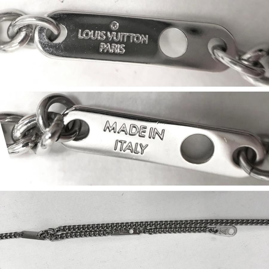 louisvuitton路易威登LV男款帥氣經典Monogram黑色掛飾項鍊 項鏈-6