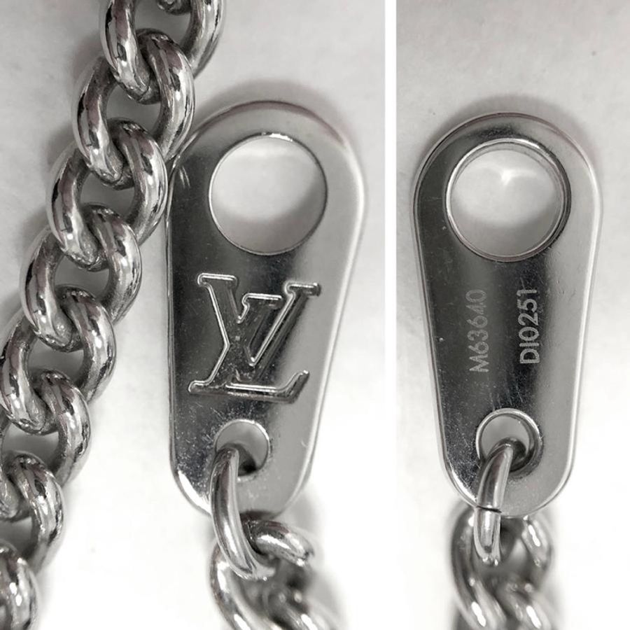 louisvuitton路易威登LV男款帥氣經典Monogram黑色掛飾項鍊 項鏈-7