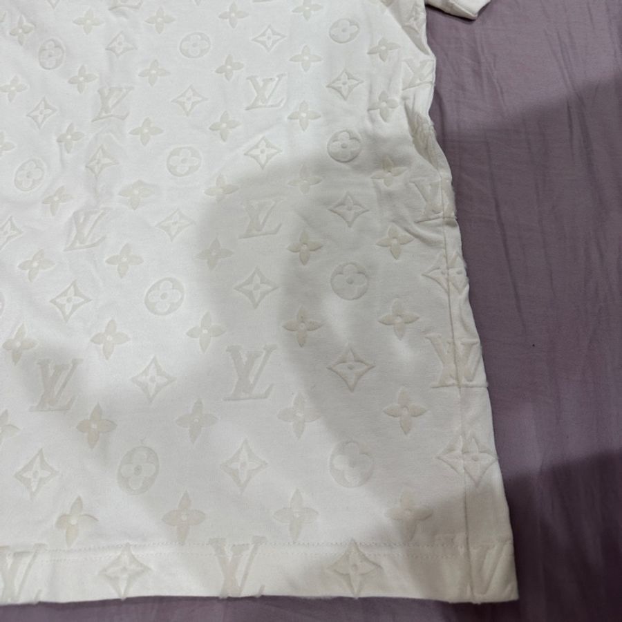 LV Monogram 魔術貼短袖T恤 白色T恤 近全新 二手-15
