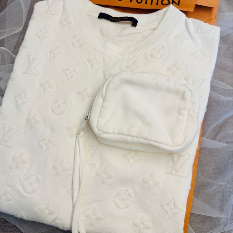 LV Monogram 魔術貼短袖T恤 白色T恤 近全新 二手-2