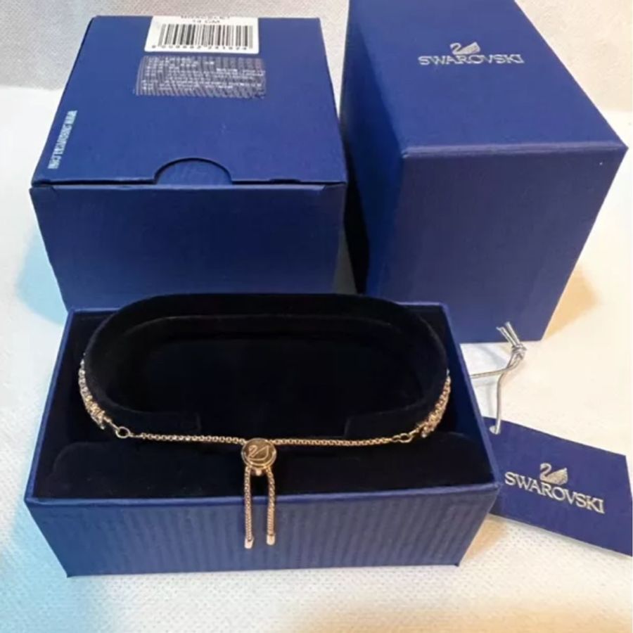 【全新】 Swarovski 施華洛世奇 雙層玫瑰金 手鏈 手鍊 可調整 手環 項鏈 頸鍊 鎖骨鍊 生日禮 情人禮-3