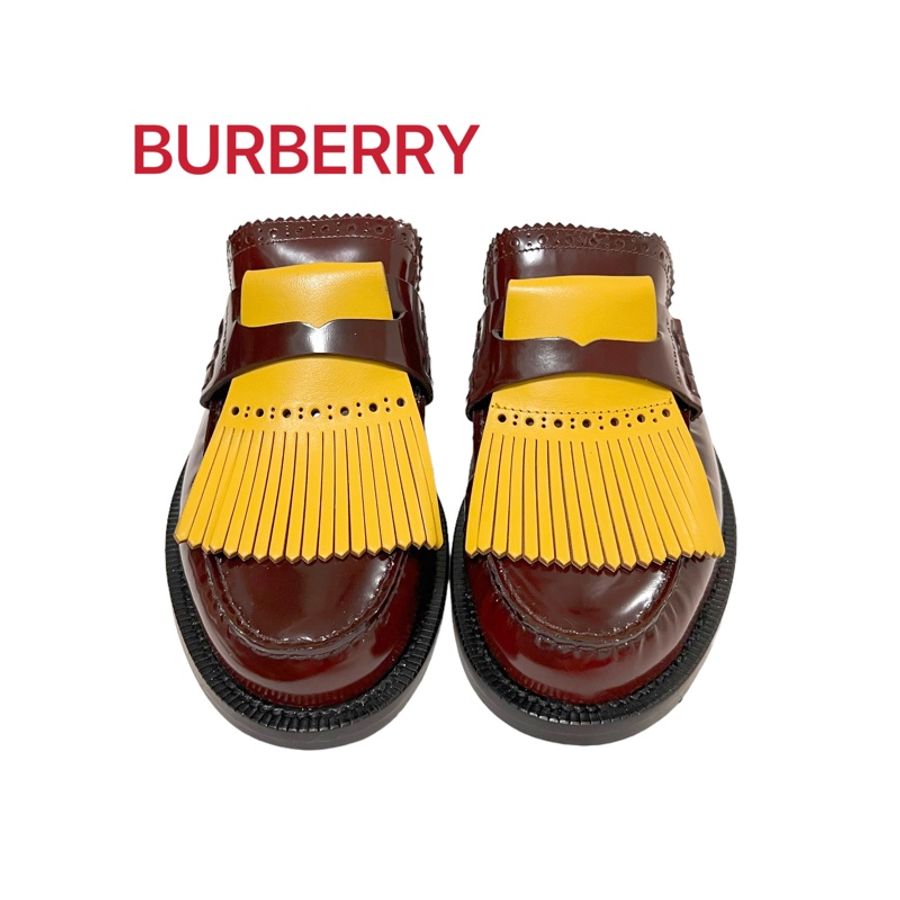 🍒BURBERRY全新流蘇皮革kilter穆勒鞋size:39/2F230510-1-0