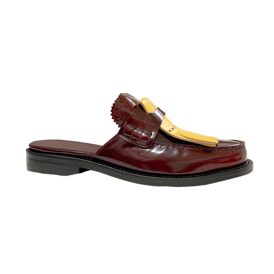 🍒BURBERRY全新流蘇皮革kilter穆勒鞋size:39/2F230510-1-2