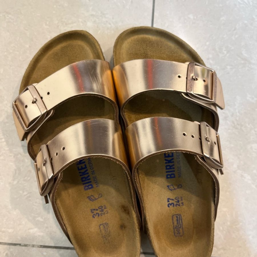 勃肯鞋 BIRKENSTOCK 玫瑰金古銅色-5