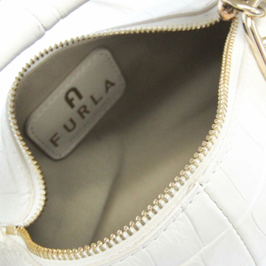 【日本直送】Furla Ginger 迷你包 WE00312 女士皮革手提包,單肩包 白色-2