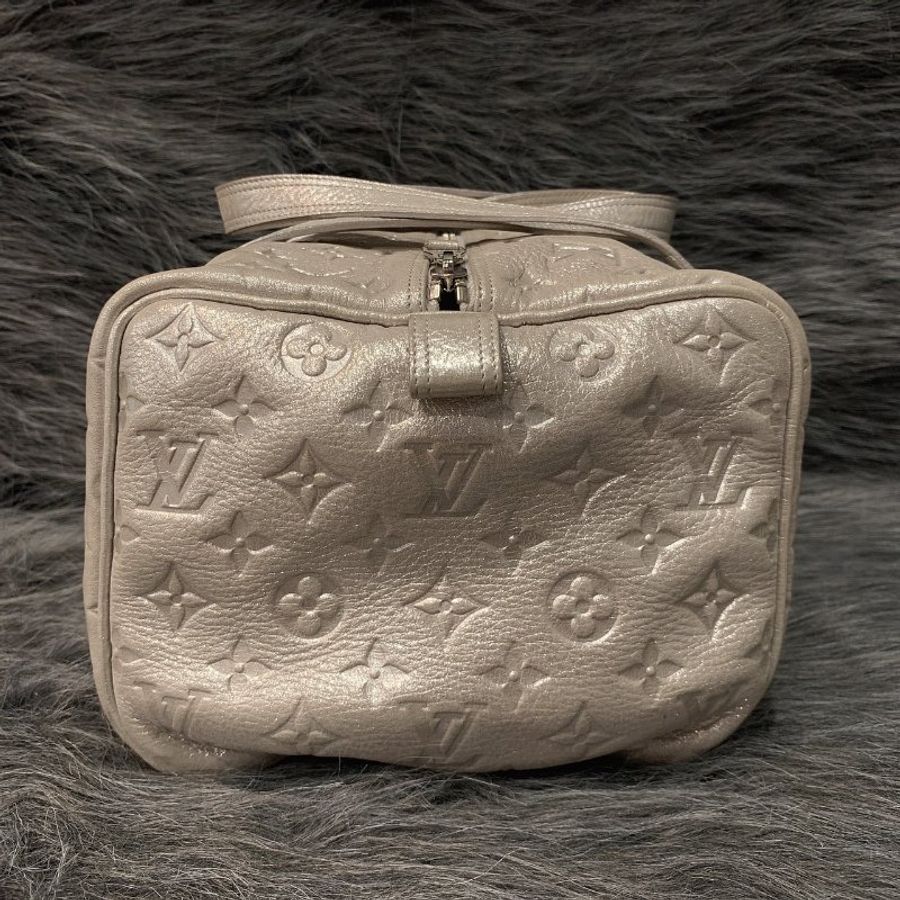 Louis Vuitton LV 限量款 銀色 全皮壓紋 流蘇 波士頓包/手提包-7