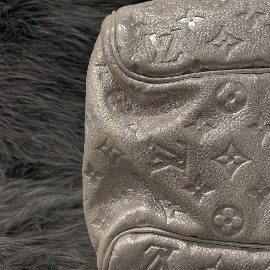 Louis Vuitton LV 限量款 銀色 全皮壓紋 流蘇 波士頓包/手提包-8
