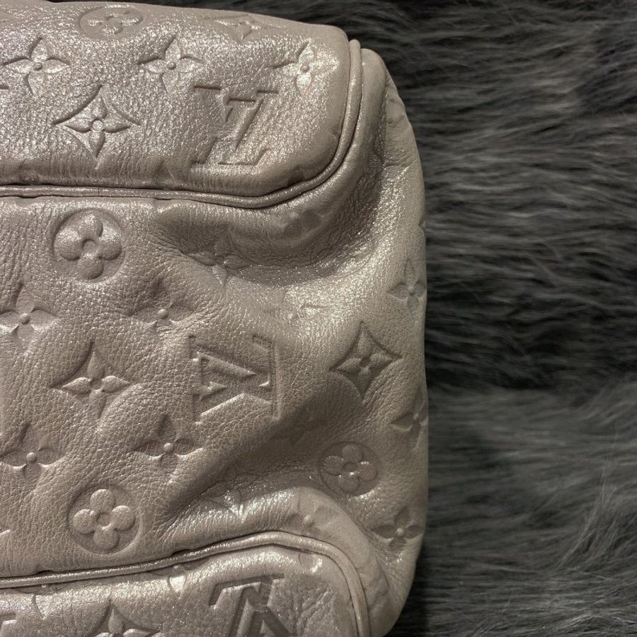 Louis Vuitton LV 限量款 銀色 全皮壓紋 流蘇 波士頓包/手提包-9