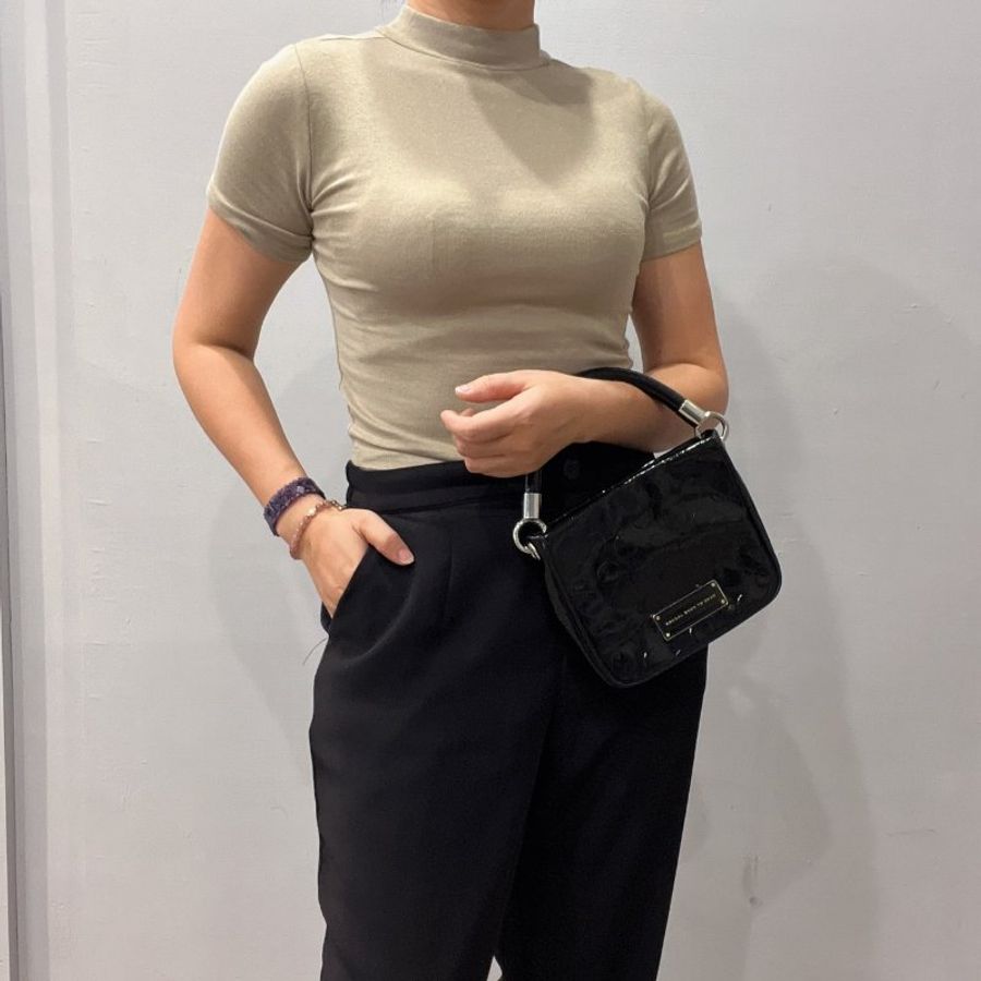 MARC JACOBS MJ 黑色 亮面皮革 手提包/斜背包/肩背包-12