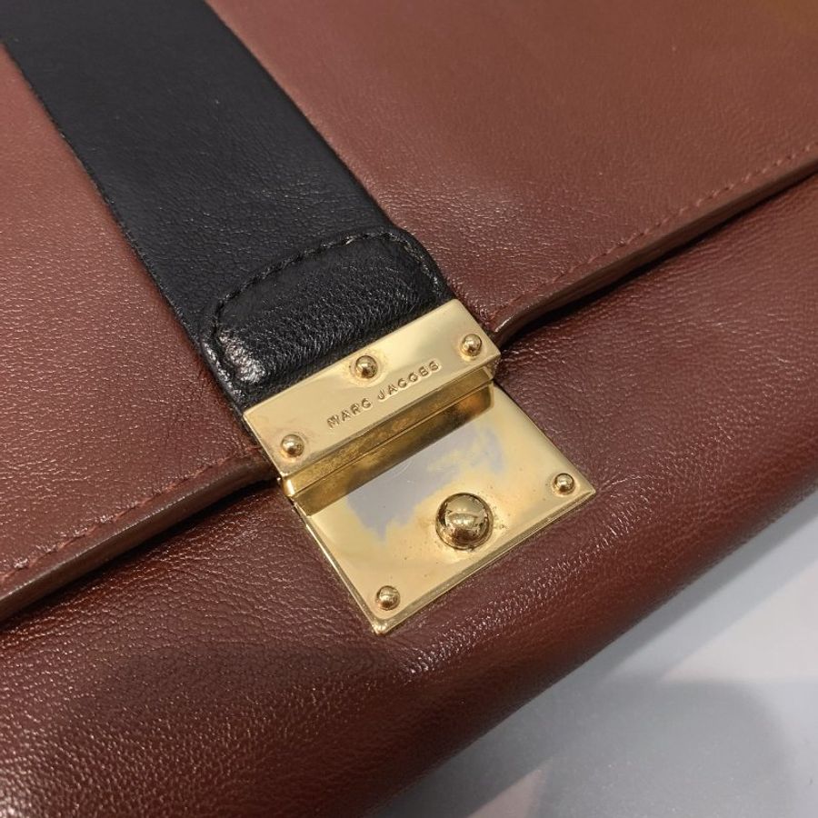 MARC JACOBS MJ 暗紅色全皮WOC斜背包/手拿包-7