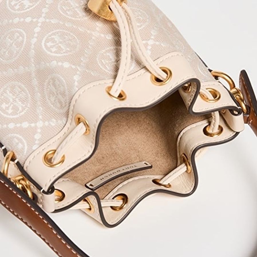 Tory Burch T monogram 米白 水桶包-2