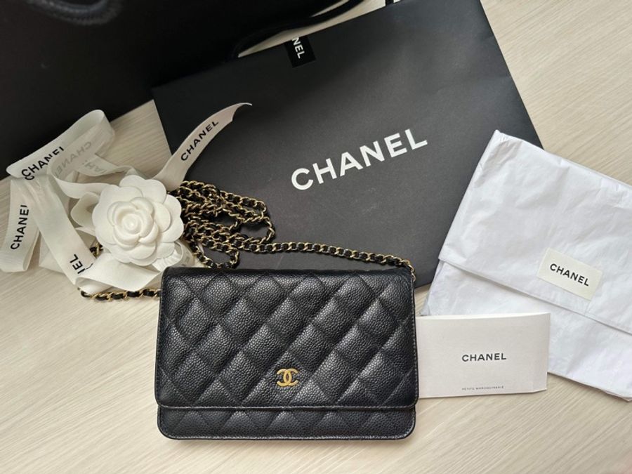 Chanel 荔枝黑金Woc 9成新-0