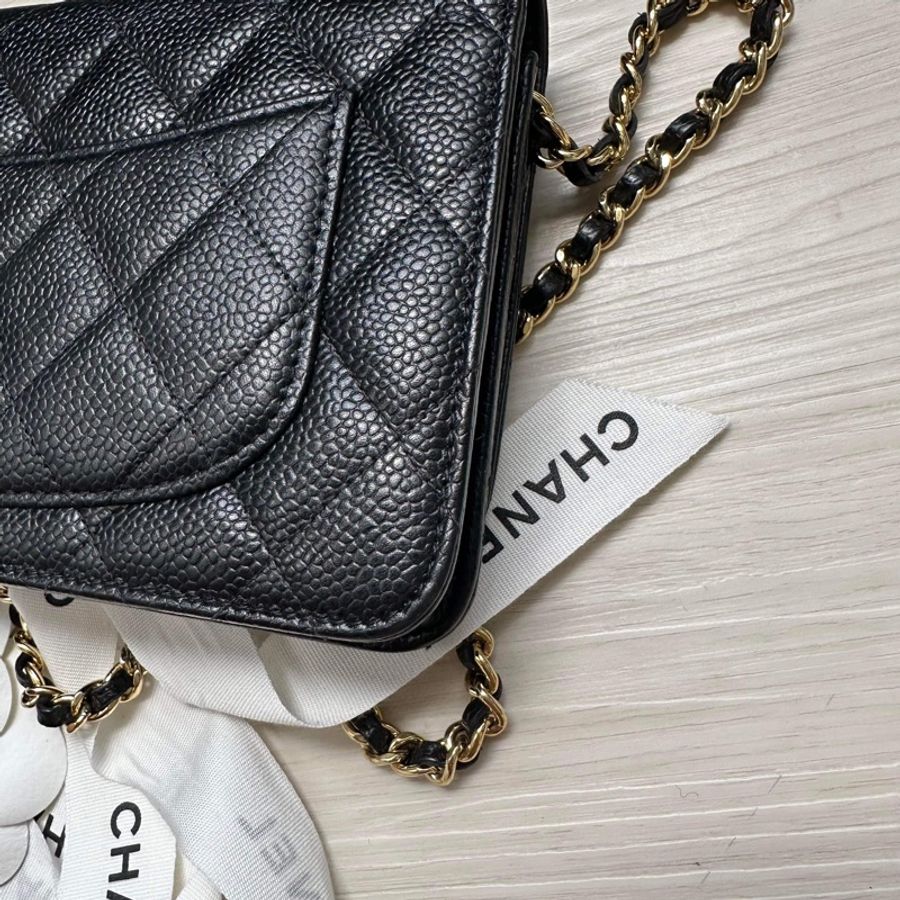 Chanel 荔枝黑金Woc 9成新-9
