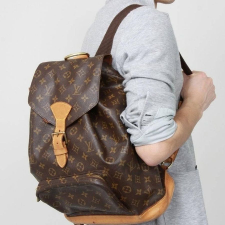 LV 經典老花 大 後背包 / 雙肩包 M51135 vintage 88新-0