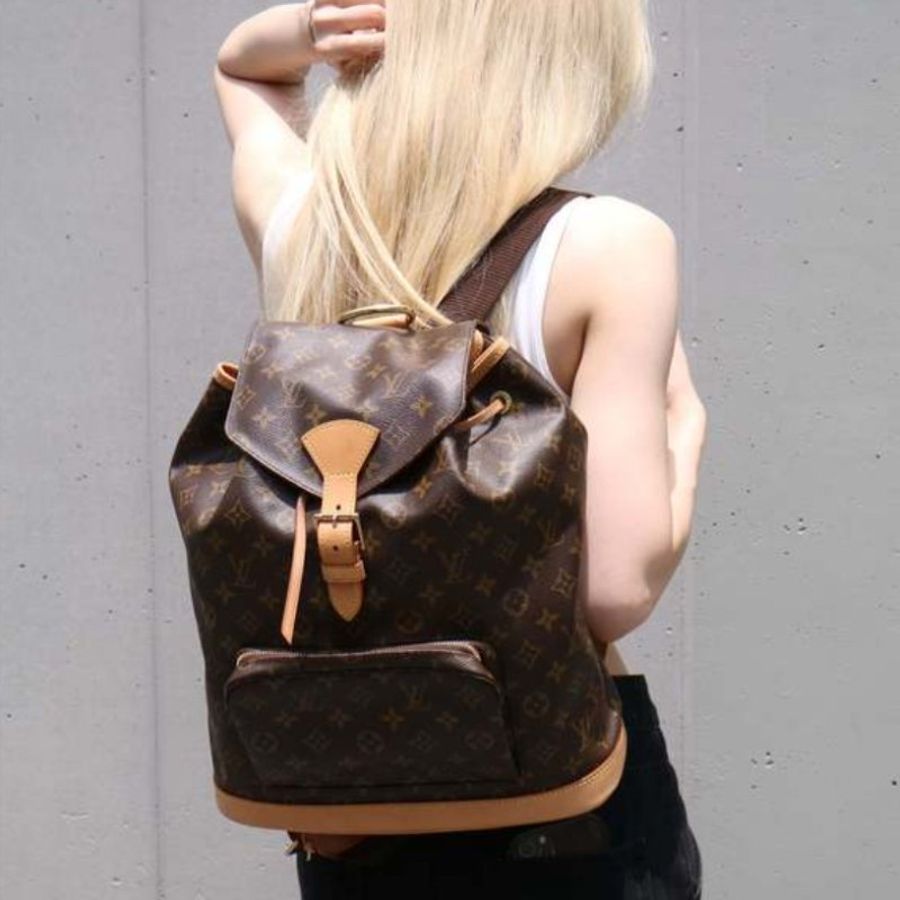 LV 經典老花 大 後背包 / 雙肩包 M51135 vintage 88新-1