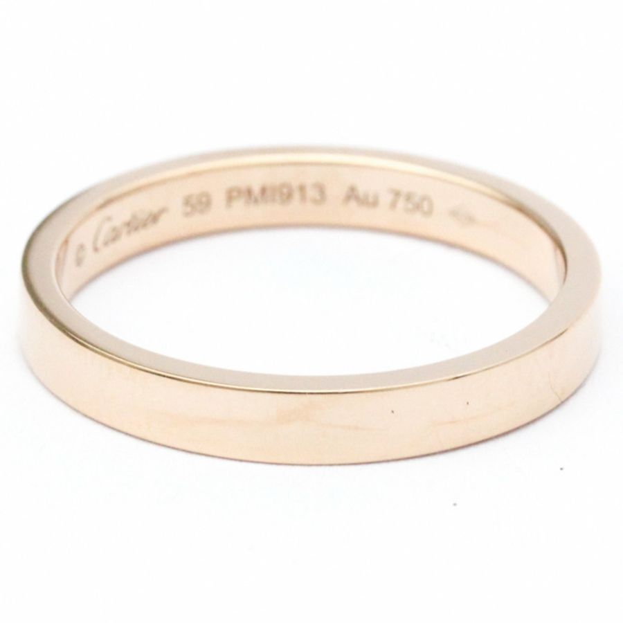 【日本直送】卡地亞 C De Cartier 結婚戒指玫瑰金 (18K) 時尚無寶石戒指玫瑰金-3