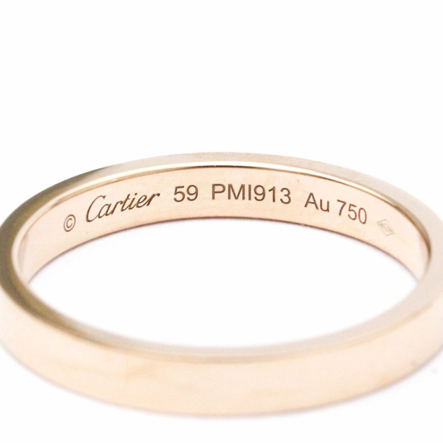 【日本直送】卡地亞 C De Cartier 結婚戒指玫瑰金 (18K) 時尚無寶石戒指玫瑰金-8