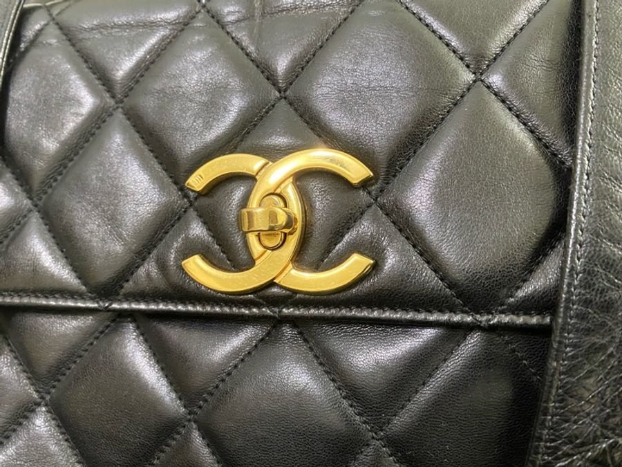 💝日本老香 Chanel經典羊皮肩背包🌟贈客製訂製鏈-8