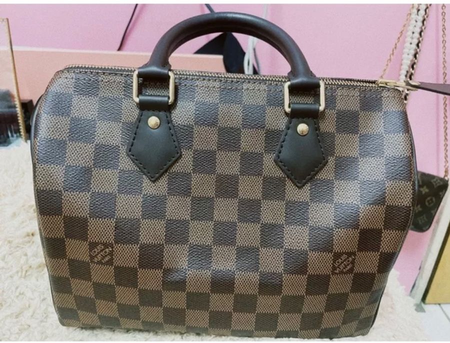 LV N41365棋盤格SPEEDY 25棋盤格紋附鎖組手提包-1