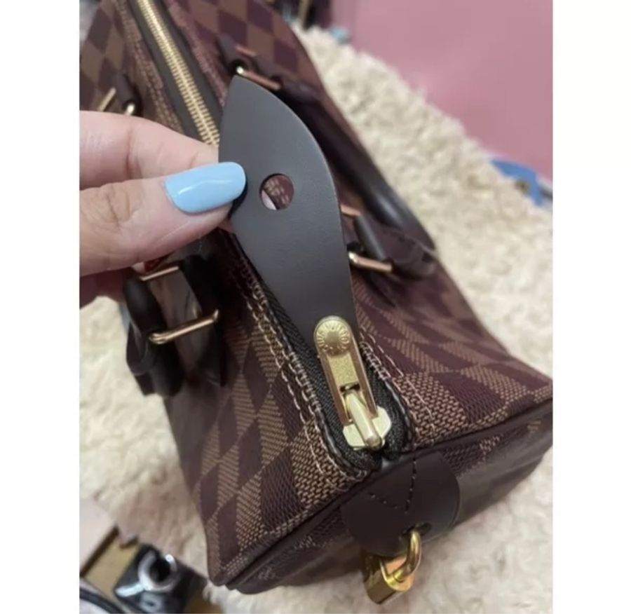 LV N41365棋盤格SPEEDY 25棋盤格紋附鎖組手提包-3