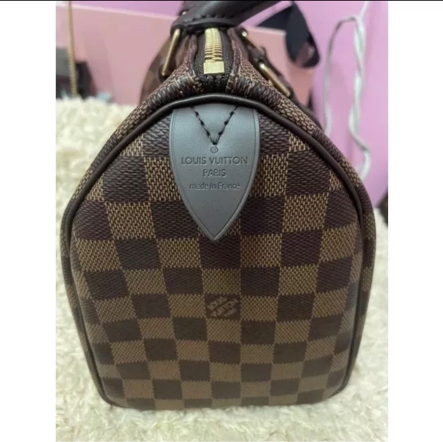 LV N41365棋盤格SPEEDY 25棋盤格紋附鎖組手提包-5