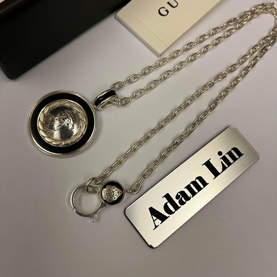 Gucci 純銀盾牌項鍊-2
