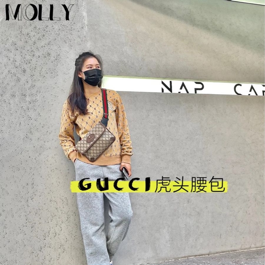 #GUCCI Neo Vintage GG Supreme 帆布虎頭 #腰包 / #胸口包 /#斜背包 / #肩背包-1