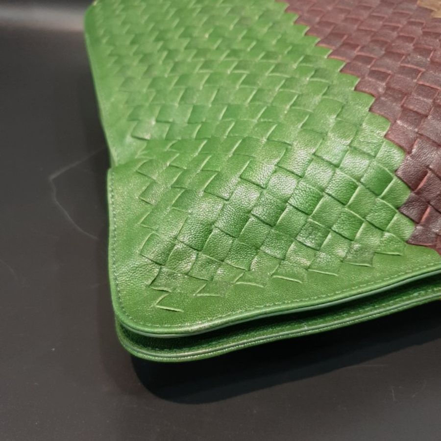 Bottega Veneta BV 三拼色 全皮編織 提背二用公事包/手提包/電腦包-5