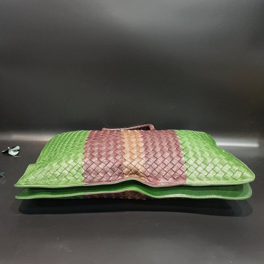 Bottega Veneta BV 三拼色 全皮編織 提背二用公事包/手提包/電腦包-7