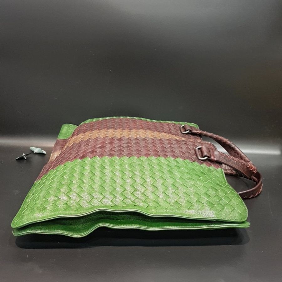 Bottega Veneta BV 三拼色 全皮編織 提背二用公事包/手提包/電腦包-8