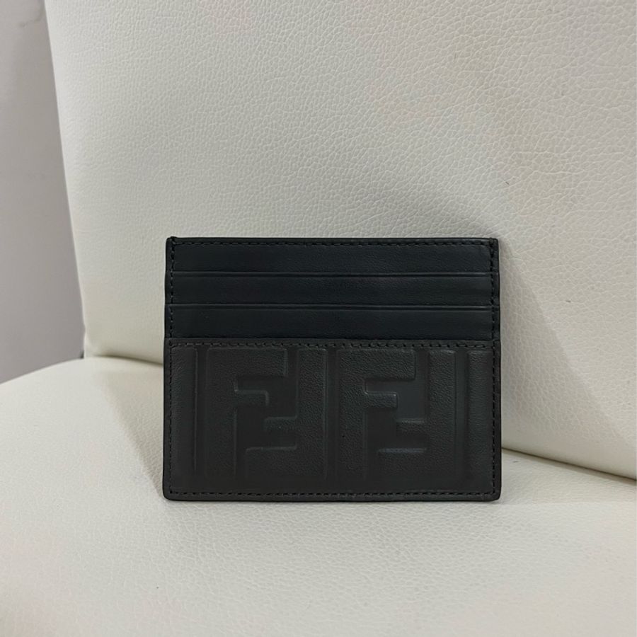 Fendi 鐵灰色名片夾/卡夾-0