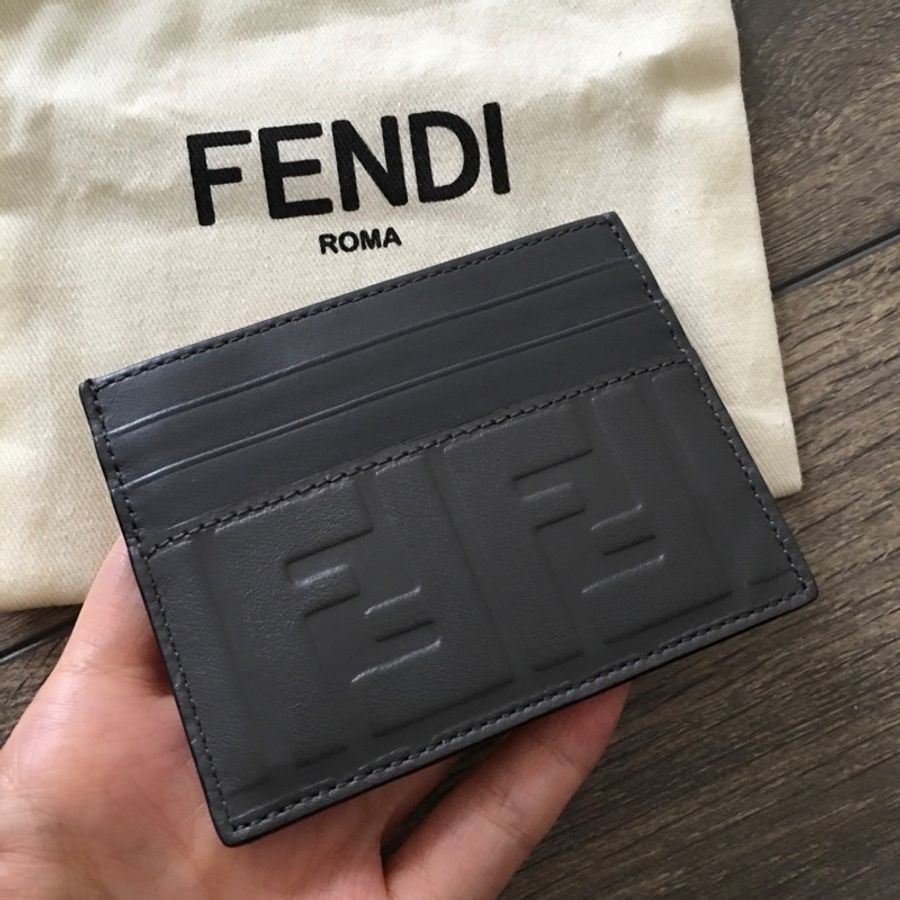 Fendi 鐵灰色名片夾/卡夾-4