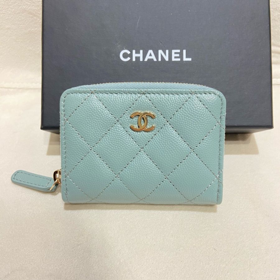 Chanel 香奈兒 粉嫩色 經典CF零錢卡包-0