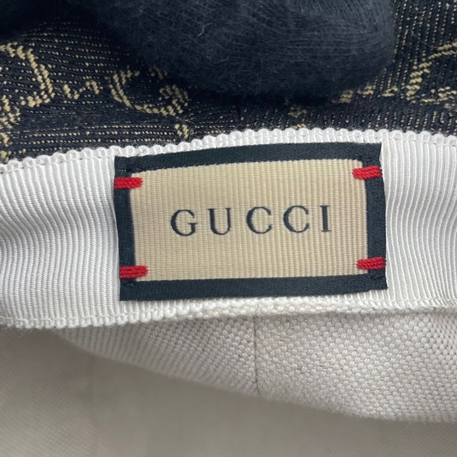 #全新‼️ #全配 ‼️ #GUCCI 576371 經典雙G LOGO丹寧 #漁夫帽-8