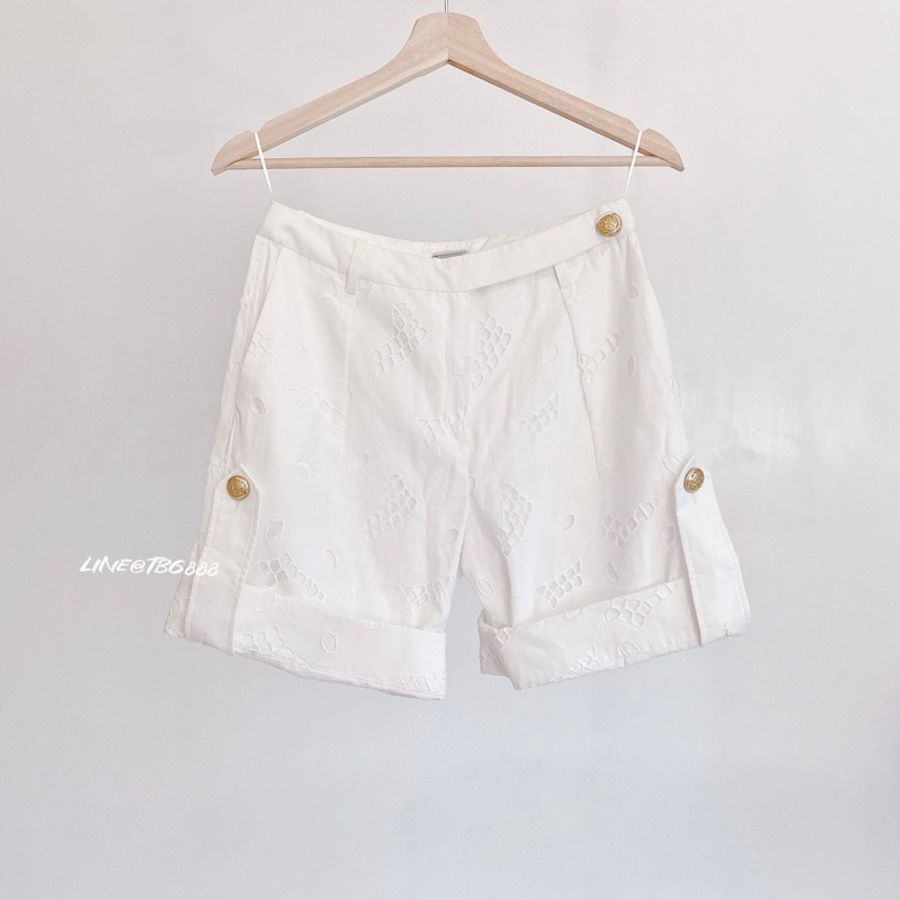 Alexis Mabille 鏤空花紋短褲-0