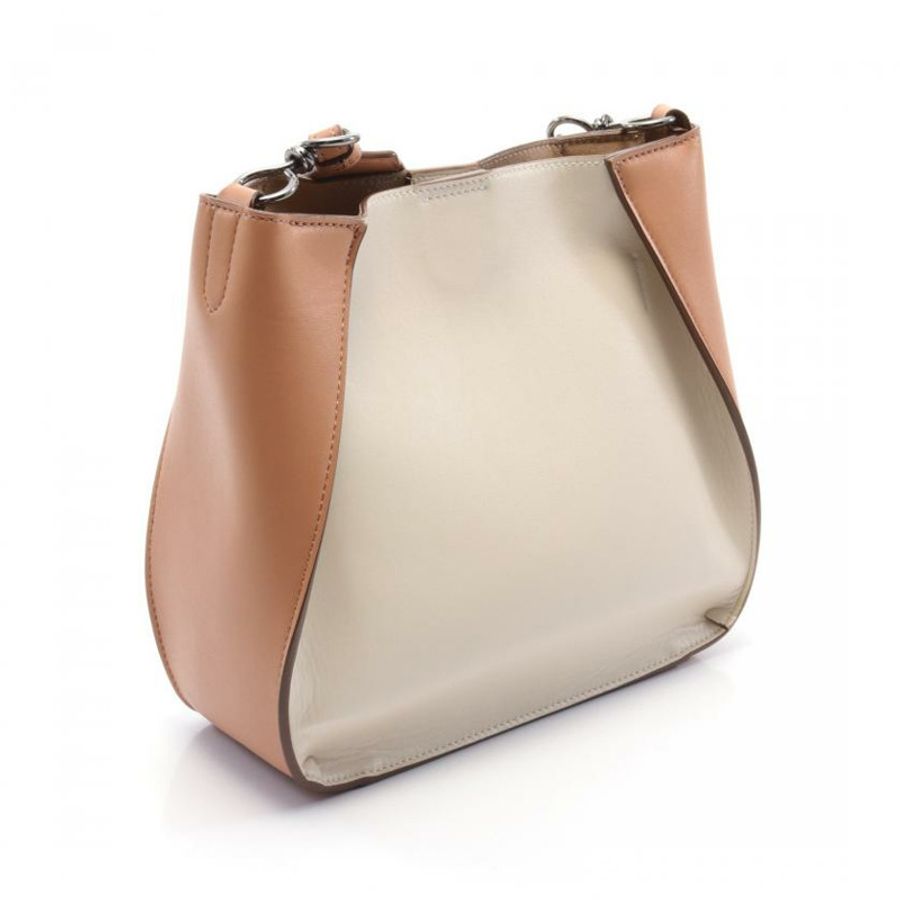 【日本直送】 中古Stella McCartney[B]斯特拉 logo 斜挎包 肩包 仿造皮 米白色 淺褐色-1
