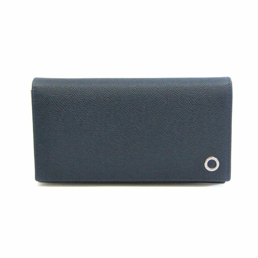 【日本直送】Bvlgari Bvlgari Bvlgari マン 283811 男士皮革長款錢包(雙折) 藍色-0