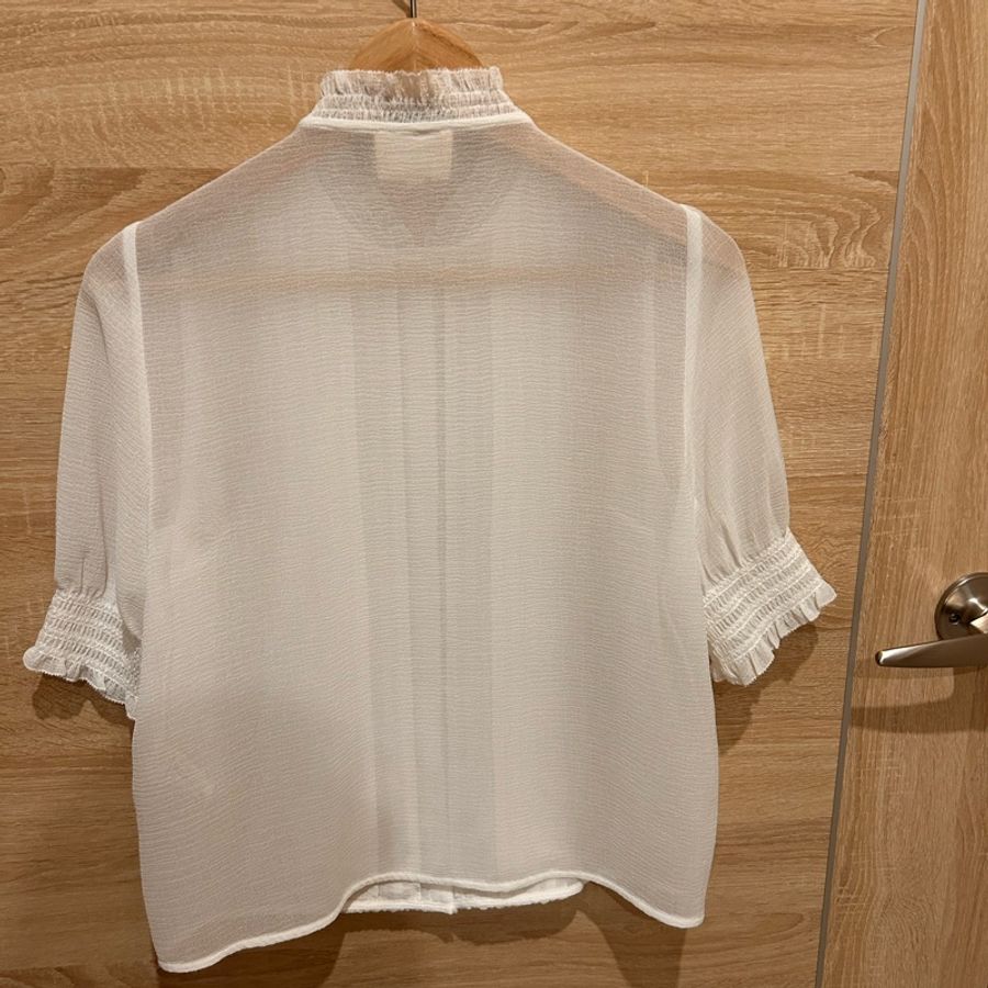 SEZANE 氣質雪紡上衣襯衫36號-8