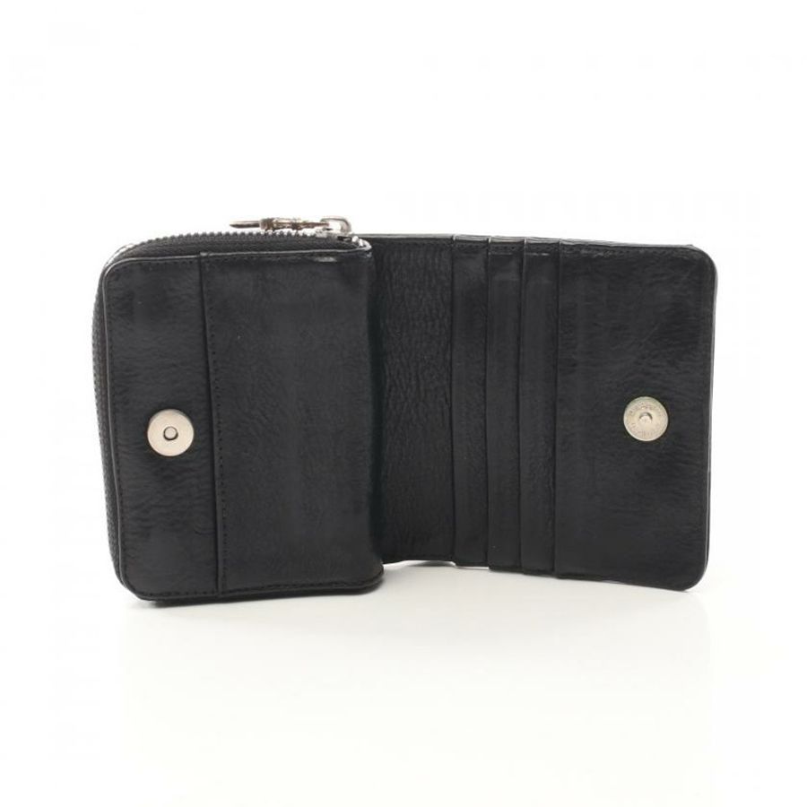 【日本直送】 中古Chrome Hearts[B]Square 對折真皮錢包 黑色-2