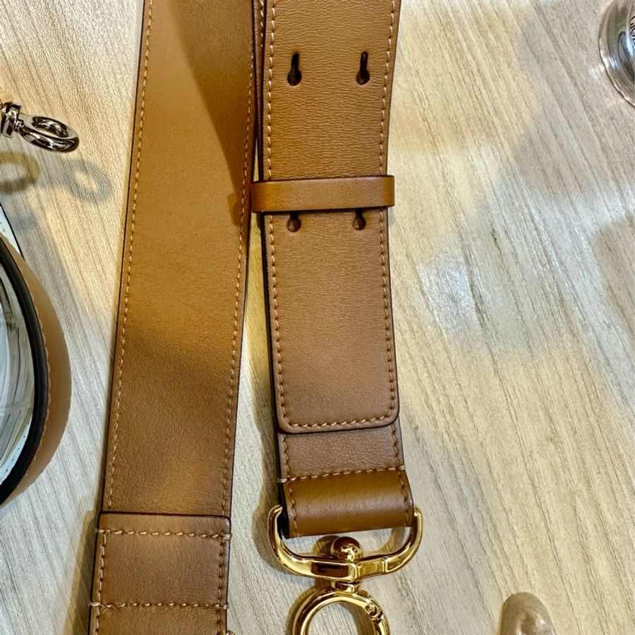 誠可議 Chloe small Tess bag brilliant white 小牛皮拼接麂皮 釦環設計 亮白色鱷魚壓紋 雙層背帶 肩背包側背包 馬鞍包 手提包-20